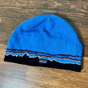 Patagonia Blue Knit Beanie